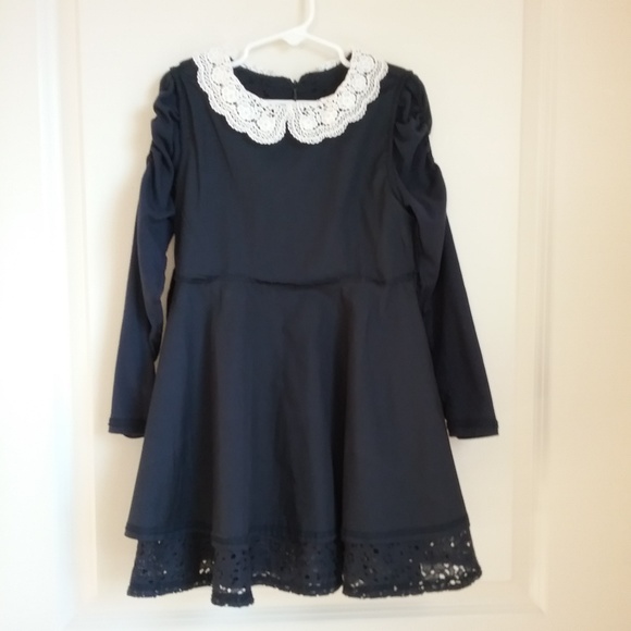 Girls Festive Fit and Flare Lined eyelet Dress - Picture 4 of 8